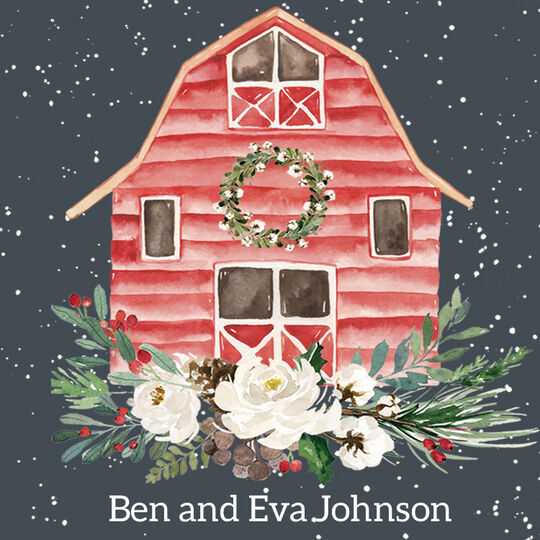 Merry Barn Square Gift Stickers
